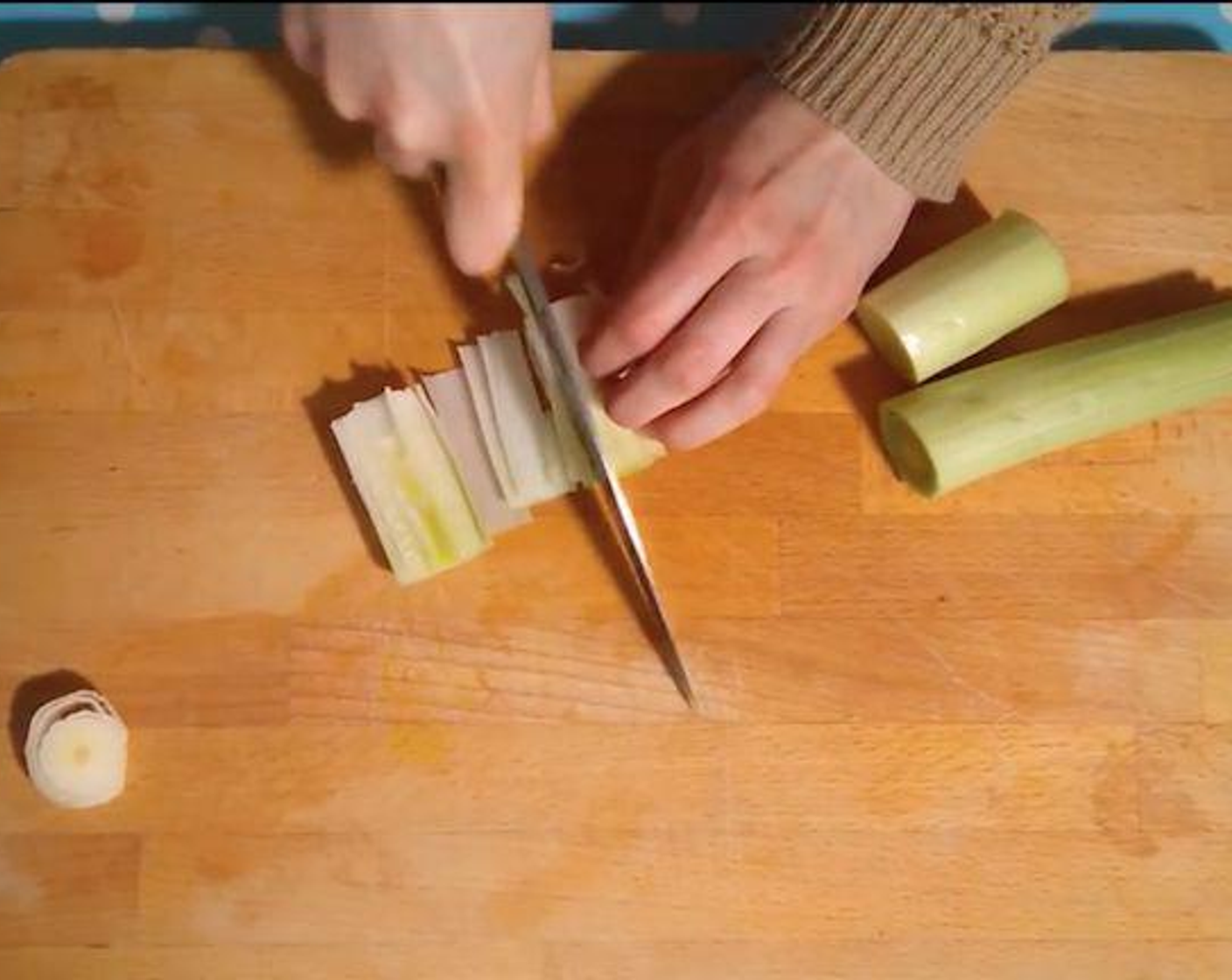 step 4 Julienne theLeeks (1 2/3 cups).