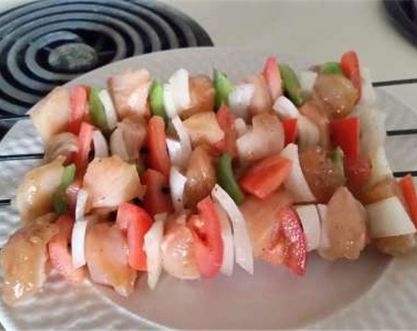 step 5 Create kebabs by skewering meat and vegetables.