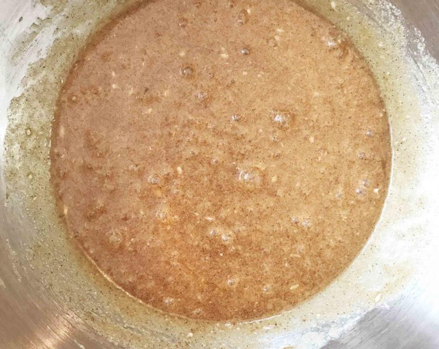 step 4 Add in Brown Sugar (1/3 cup) Baking Powder (1 tsp) Vanilla Extract (1 tsp) Simply Organic Cinnamon, Ground (1 tsp) and Sea Salt (1/4 tsp). Stir until no lumps remain.