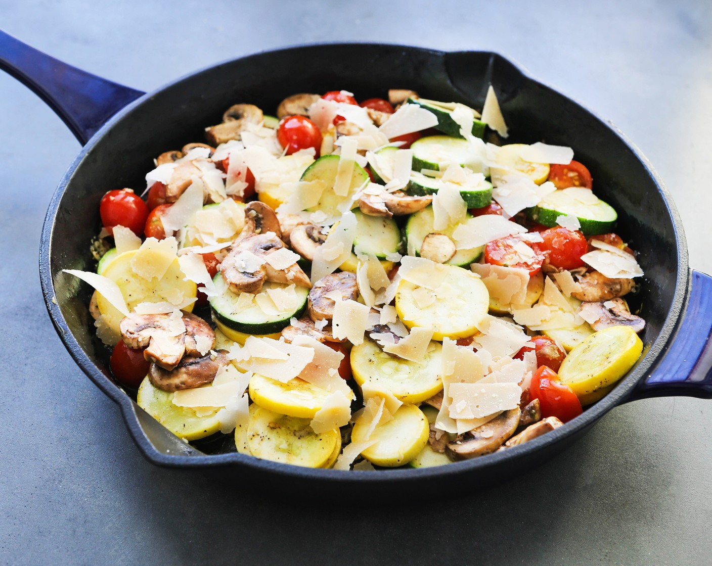 step 4 Cook for 5 minutes, stirring occasionally until vegetables are tender. Sprinkle Shaved Parmesan Cheese (2/3 cup) over top of the vegetables.