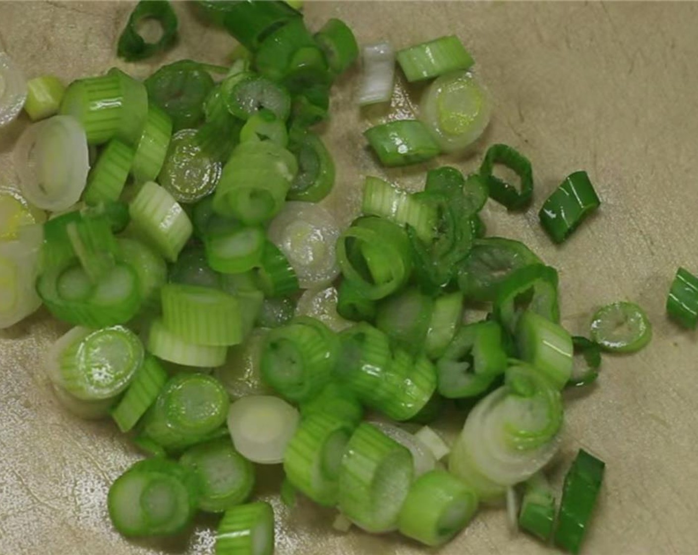 step 5 Chop Scallions (3 stalks) and separate white and green parts.