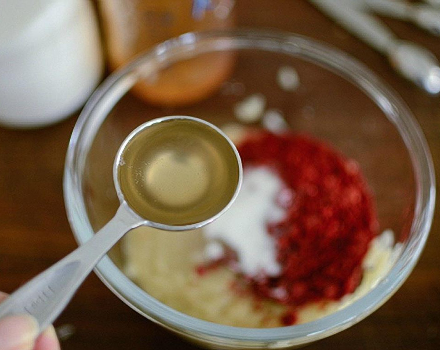 step 9 To make the kimchi filling, add Garlic (7 cloves), Fresh Ginger (1 in), Onion (1), Korean Pear (1/2), Korean Fish Sauce (1/4 cup), and puree until smooth.