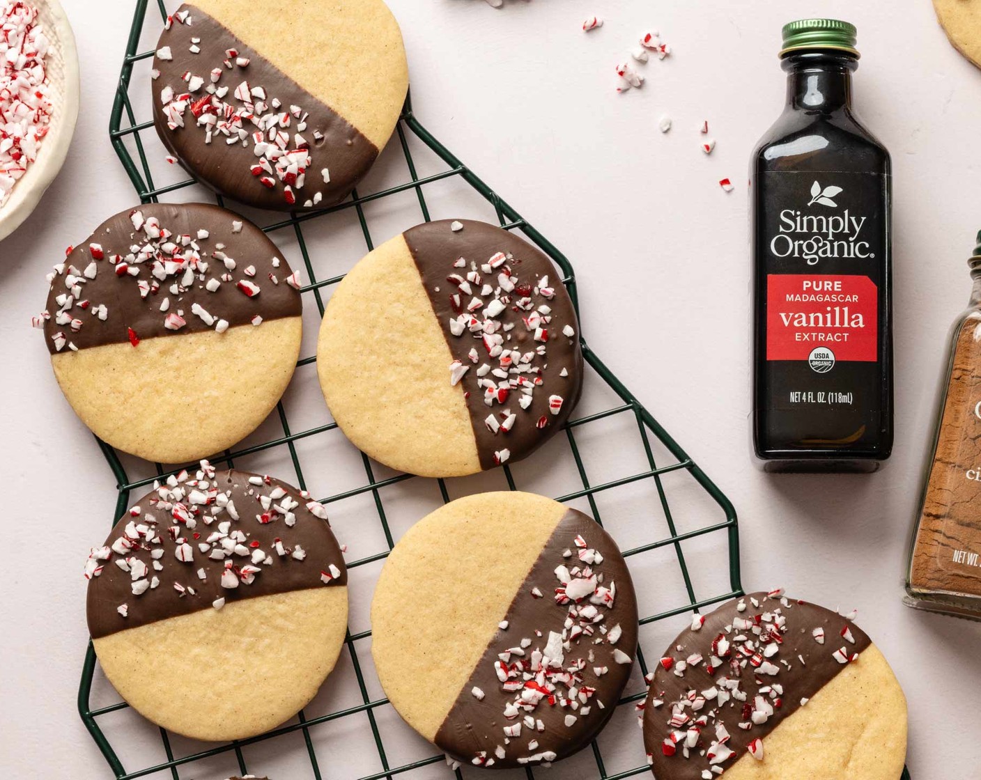 Dipped Chocolate Peppermint Cookies