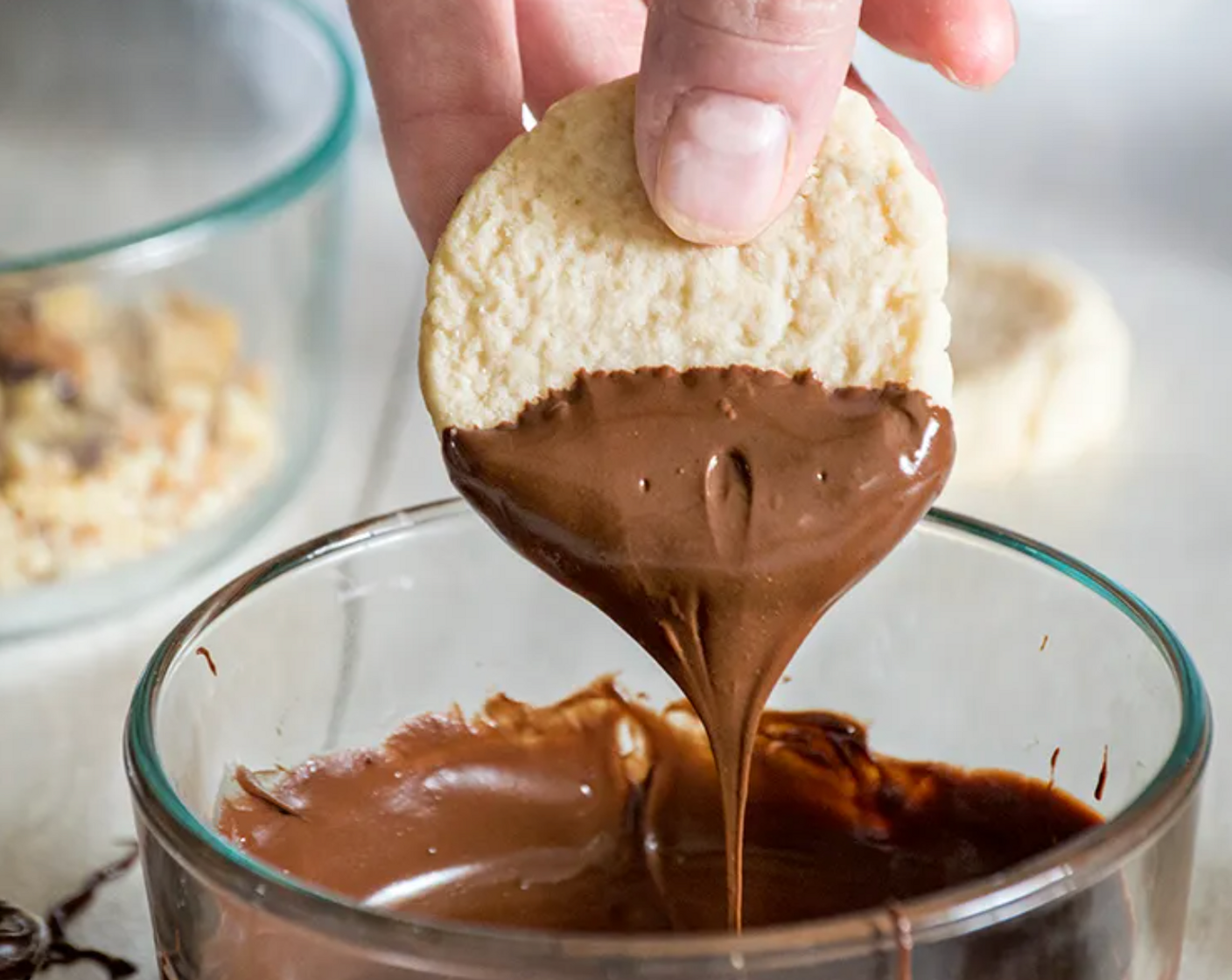 Chocolate Dipped Shortbread Cookies