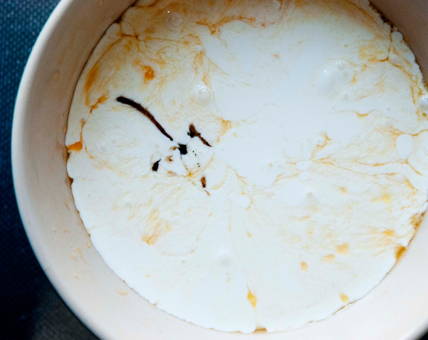 step 5 Add the Heavy Cream (3/4 cup) and Pure Vanilla Extract (1 Tbsp) to the clementine juice. Stir together.