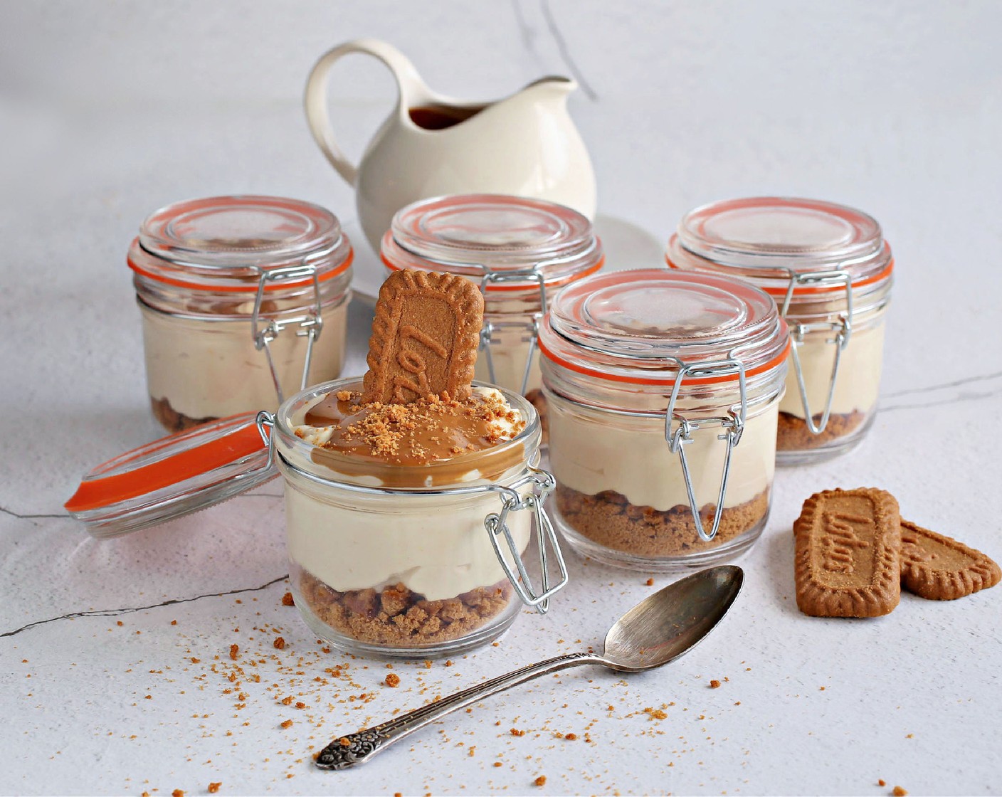 No Bake Biscoff Cheesecake Jar