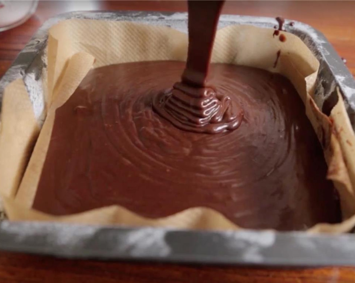 step 7 Pour the batter into the pan and spread evenly.