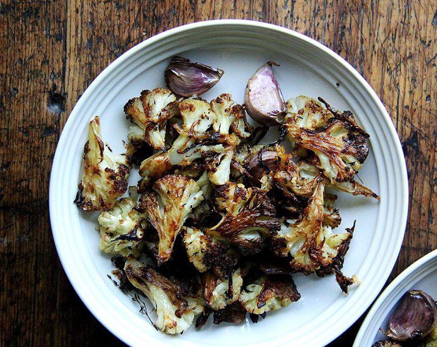 Parmesan Roasted Cauliflower with Garlic and Thyme
