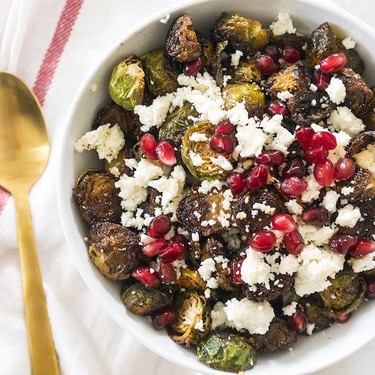 Roasted Brussels Sprouts with Pomegranates Recipe | SideChef