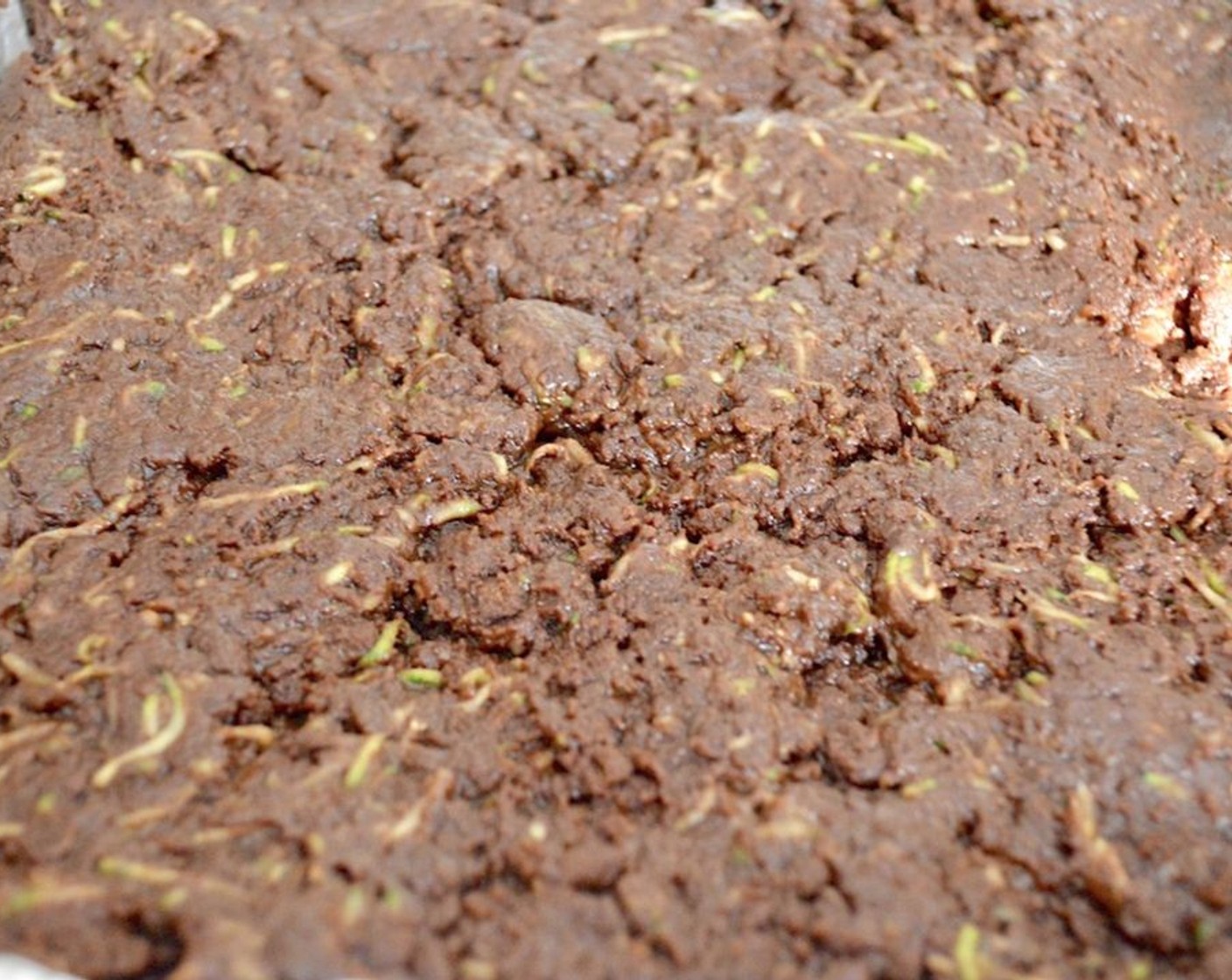 step 5 Transfer the batter to the baking dish and make sure it is in an even layer.