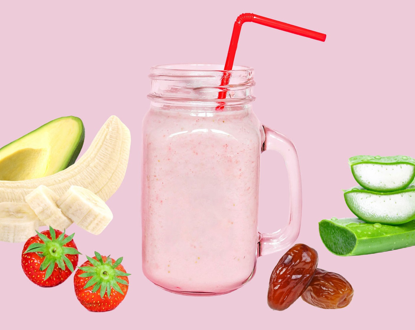 Homemade Hailey Bieber Strawberry Skin Smoothie