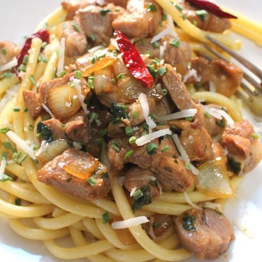 Pork Neck Steak and Bucatini Recipe | SideChef