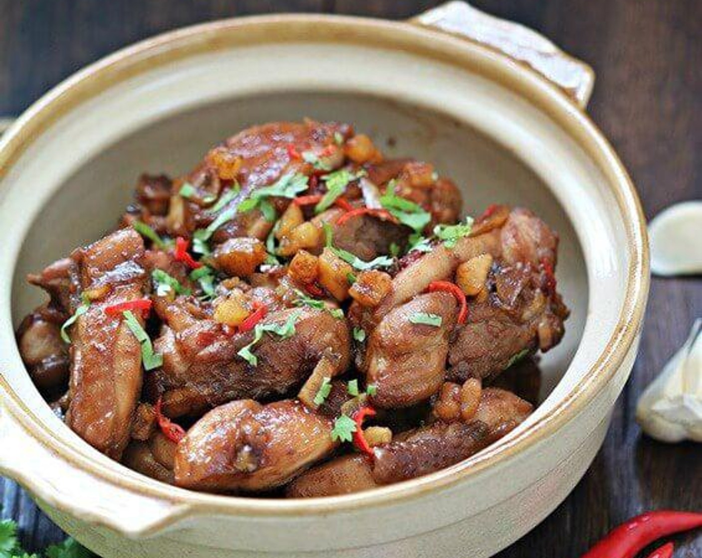 step 6 Lastly add in fried salted fish, toss and stir well again. Dish up and garnish with some coriander leaves and serve immediately.