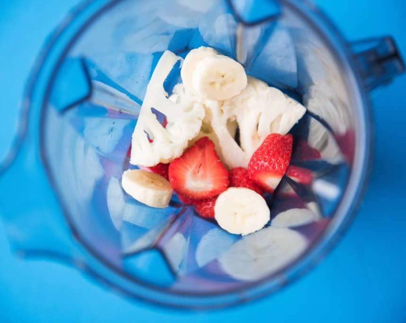 step 1 Blend Cauliflower Florets (1 cup), Fresh Strawberry (1 cup), Banana (1), and Milk (1 cup) until smooth, adding more milk as needed if using more than 1 frozen ingredient. Optionally sweeten with Honey (to taste).