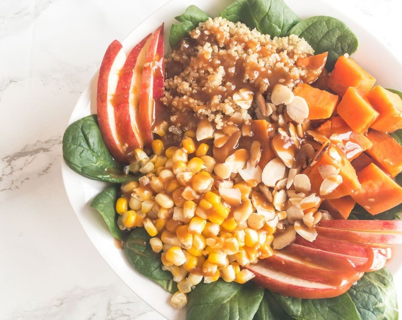 Vegan Quinoa Bowl with Peanut Dressing