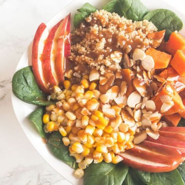 Vegan Quinoa Bowl with Peanut Dressing Recipe | SideChef