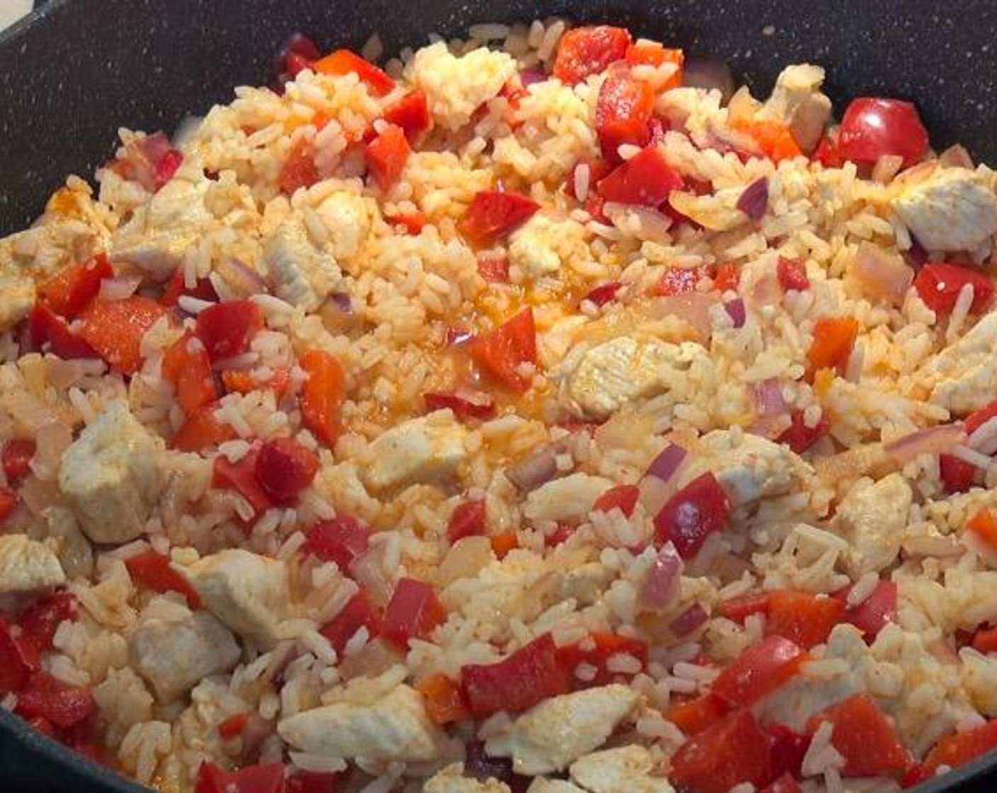 step 3 Add cooked White Rice (1 cup) and stir to combine. Add McCormick® Taco Seasoning Mix (1/4 cup) and Water (1 1/2 cups). Once the mixture begins to bubble, turn the temperature down to medium-low and allow to simmer for 10 minutes.