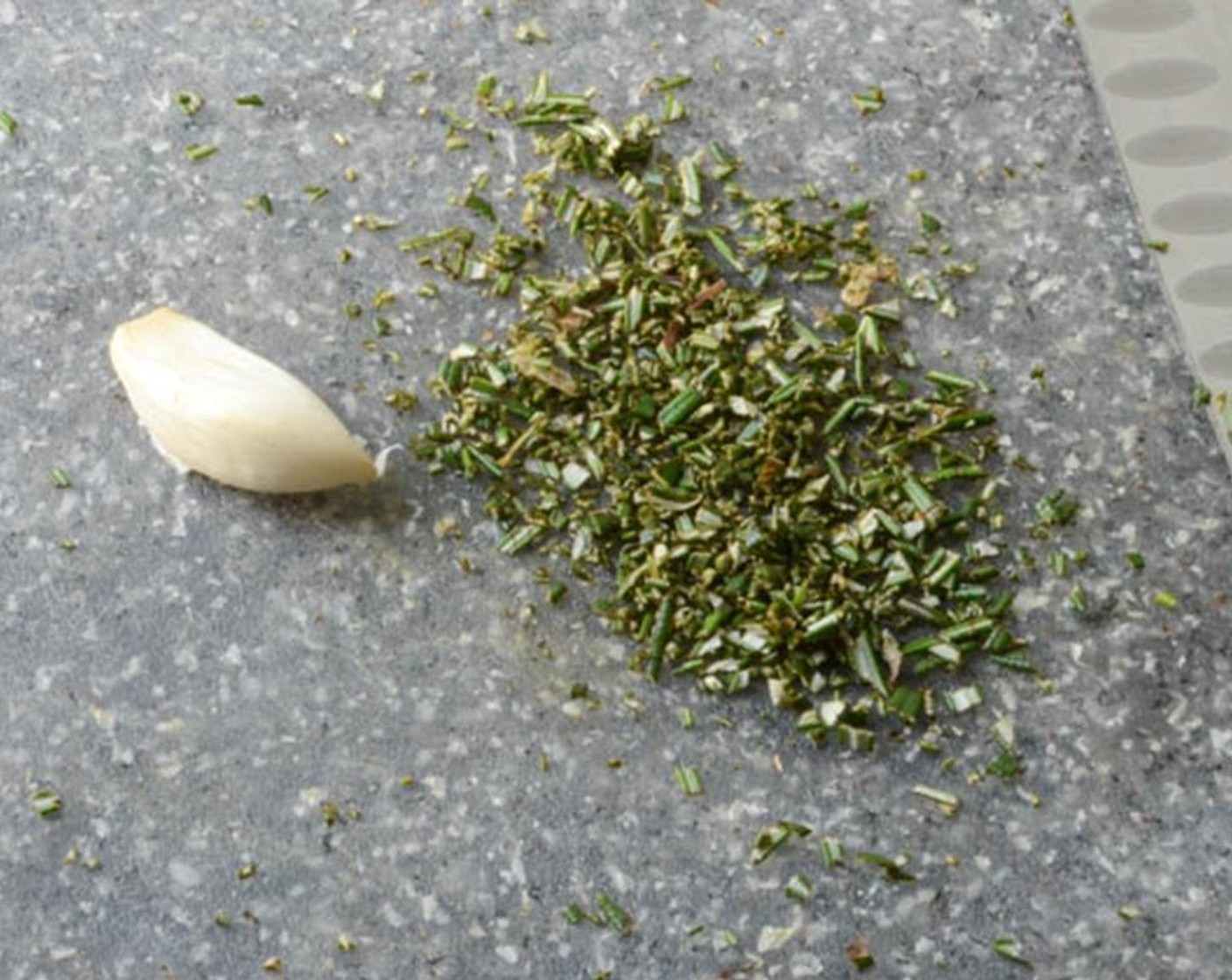 step 4 In a small bowl combine the Garlic (1 clove), Fresh Rosemary (1 tsp), Kosher Salt (3/4 tsp), and Ground Black Pepper (1/2 tsp). Remove the artichokes from the water and pat dry with a clean towel. Add them to the other vegetables.