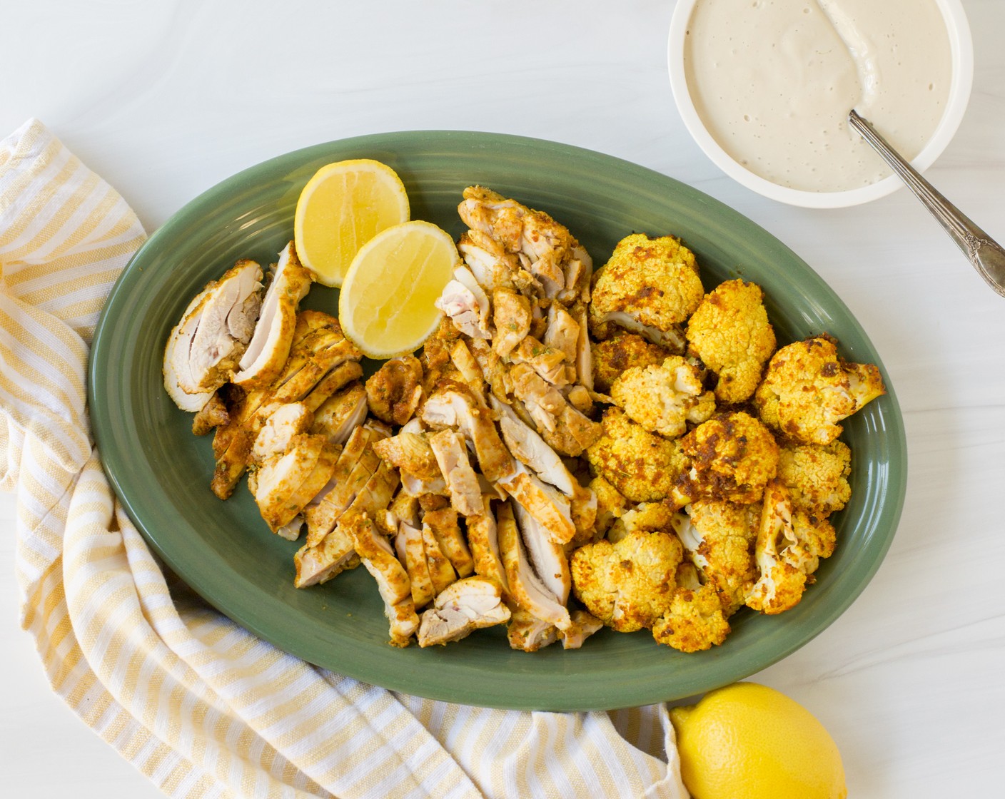 Sheet Pan Chicken and Cauliflower Shawarma