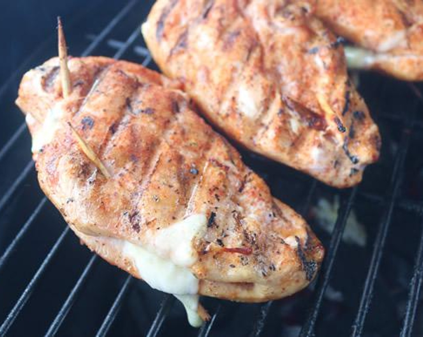 step 6 Place each breast on the cool side of the grill for 20-25 minutes. Use a probe thermometer to monitor the internal temperature.