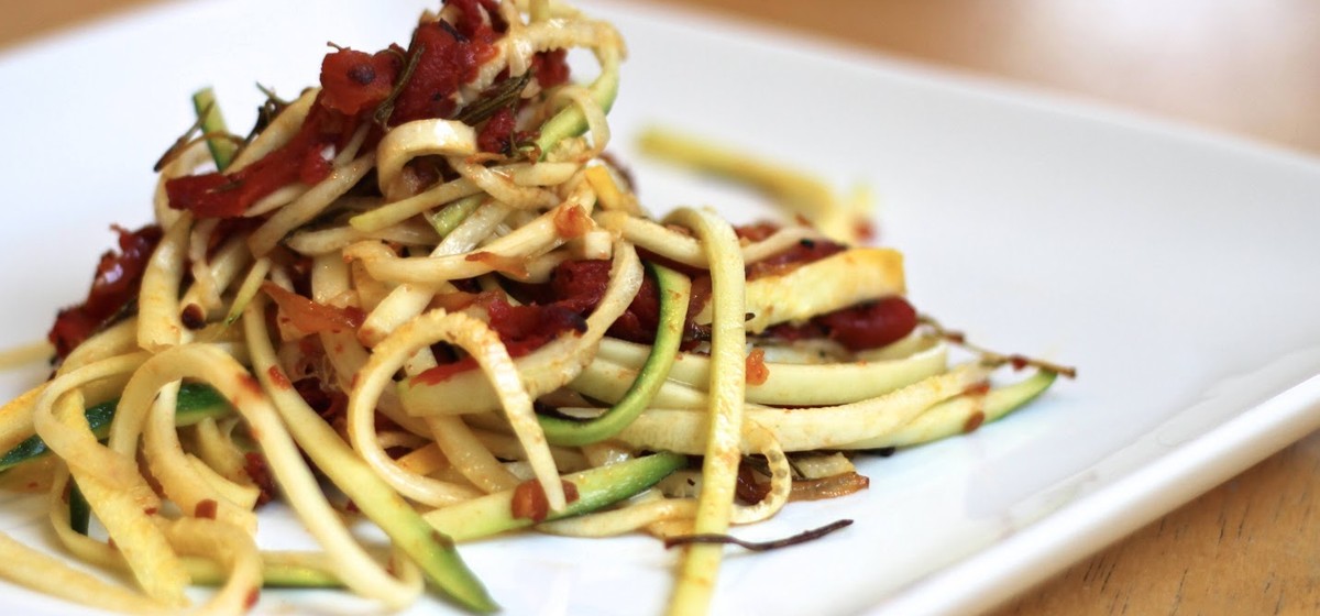 Roasted Rosemary Tomato Zucchini Pasta Recipe | SideChef