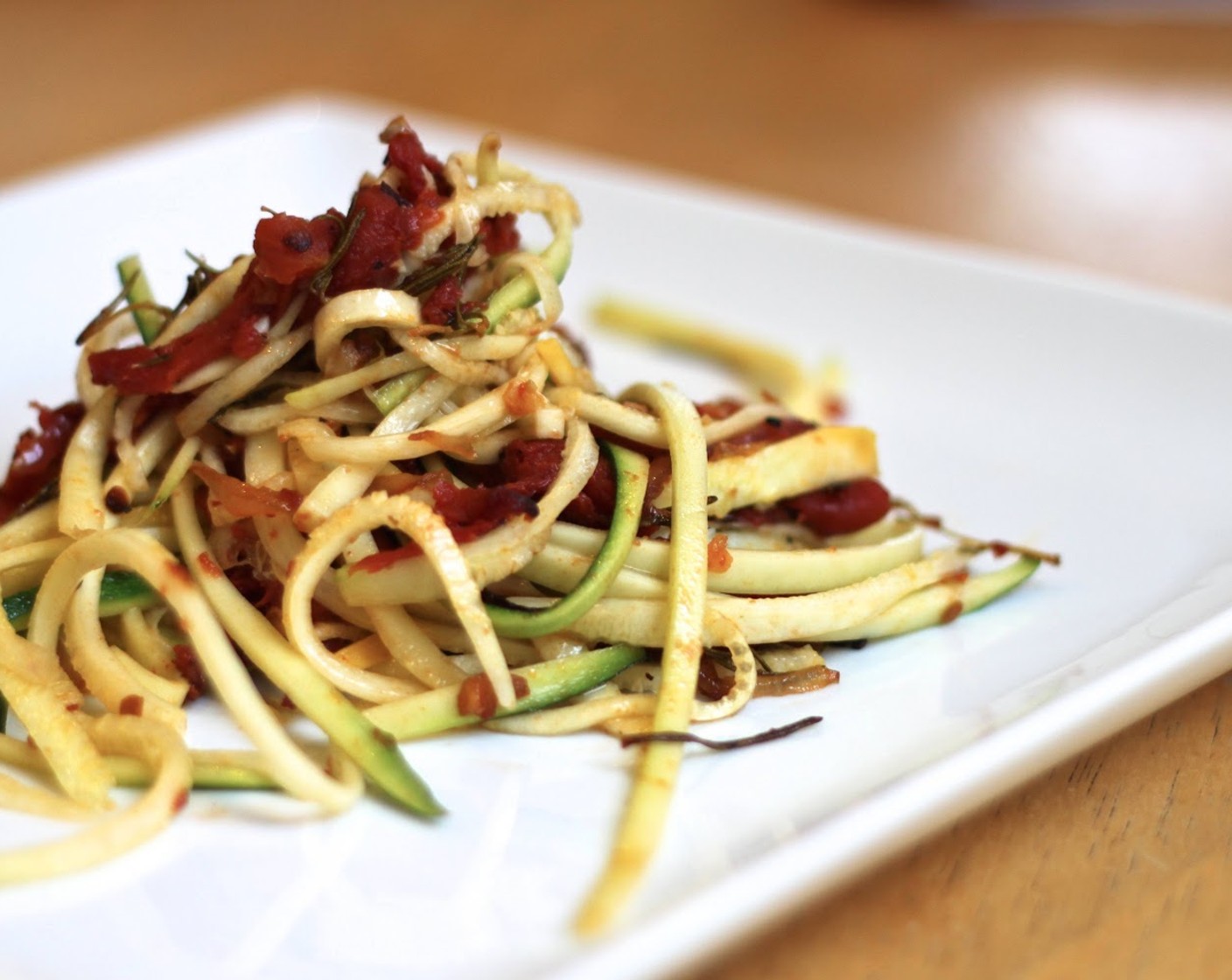 Roasted Rosemary Tomato Zucchini Pasta