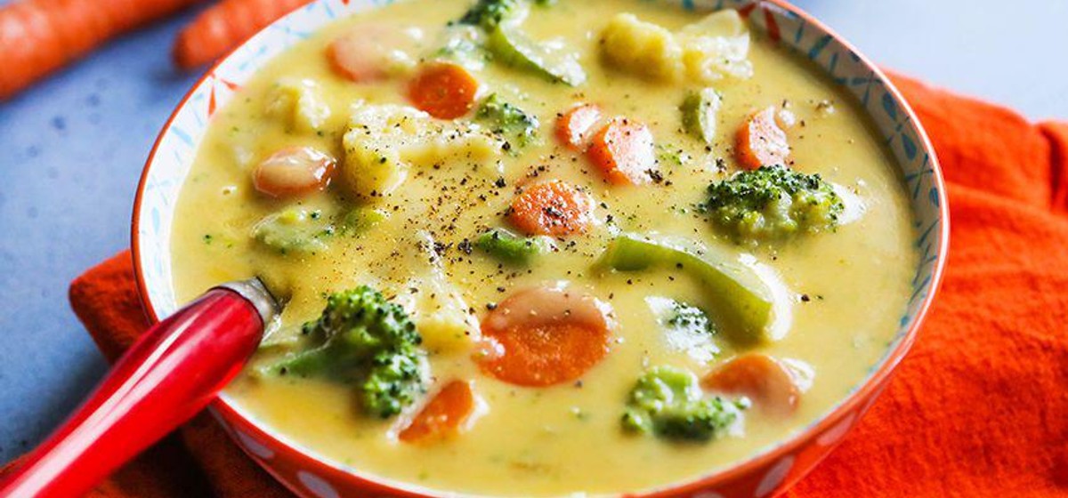 Cheesy Vegetable Soup Recipe | SideChef