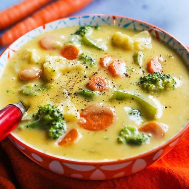 Cheesy Vegetable Soup Recipe | SideChef