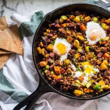 Sweet Potato and Brussels Sprouts Breakfast Bowls Recipe | SideChef