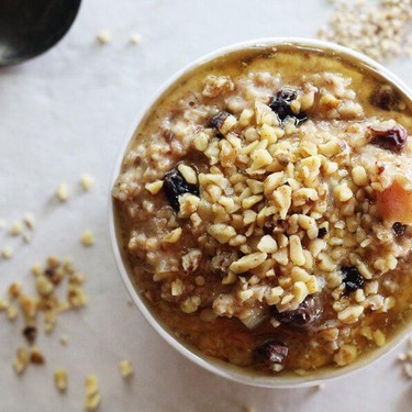 Apple + Walnut Steel Cut Oatmeal Recipe | SideChef