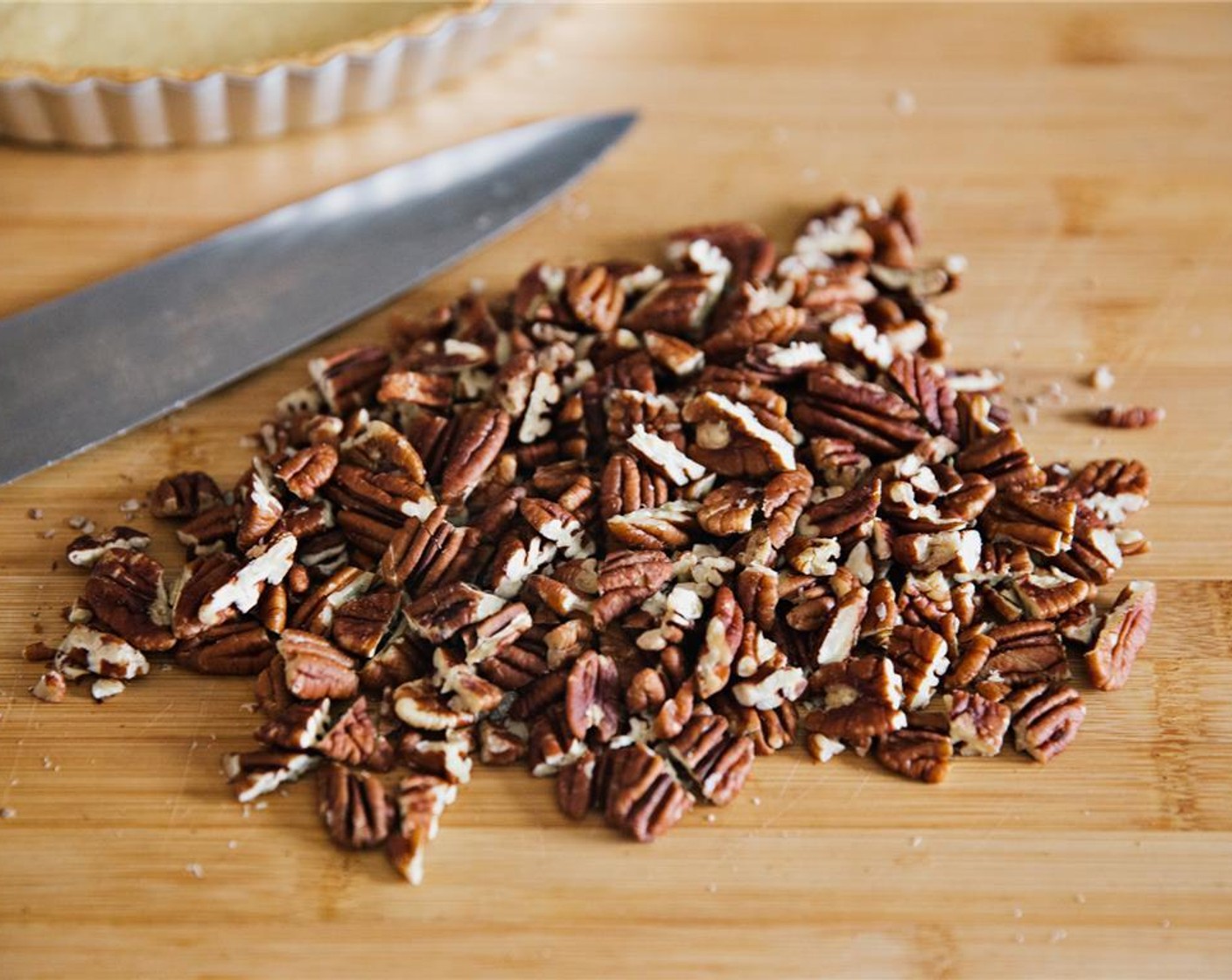 step 1 Preheat oven to 350 degrees F (180 degrees C). Roughly chop Pecans (1 3/4 cups).