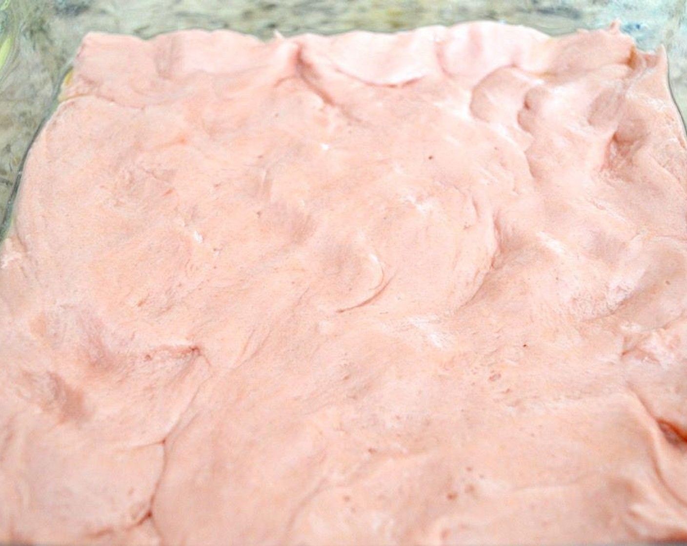 step 3 Press the batter into an even layer in the prepared pan and bake it for 30-35 minutes, until golden around the edges and completely set in the center.