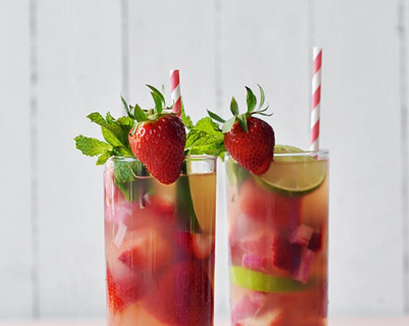 step 4 To serve, pour into iced glasses and garnish with Limes (to taste) and Fresh Mint (to taste).