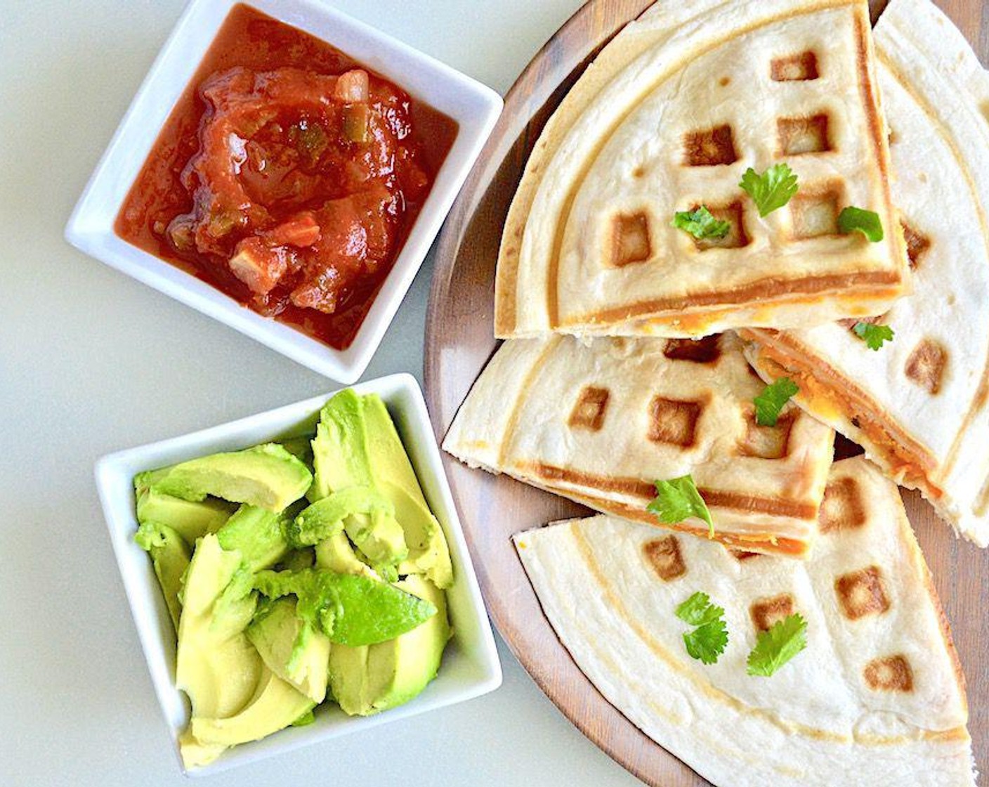 step 6 Serve with Avocados (to taste), Sour Cream (to taste), Salsa (to taste), Fresh Cilantro (to taste), and Queso Fresco (to taste). Enjoy!!