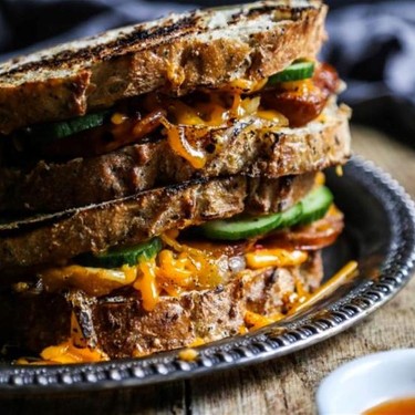 Pimento Grilled Cheese with Andouille Recipe | SideChef