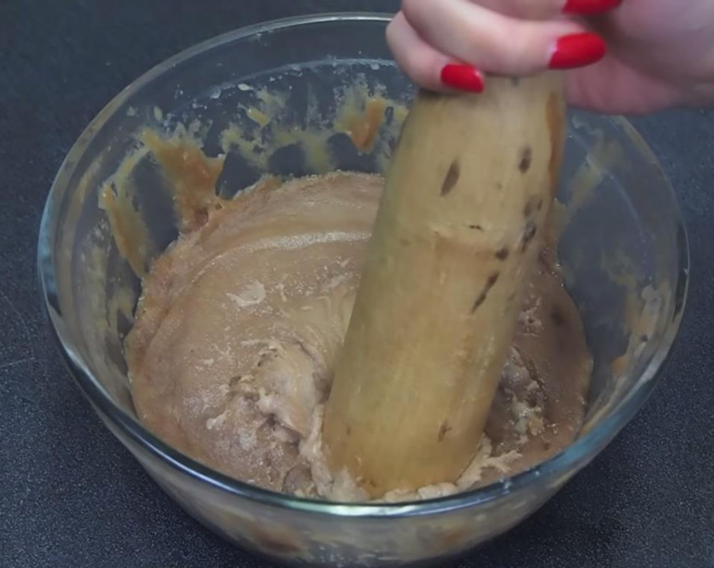 step 7 Unwrap and stretch/beat the dough again for about 3-5 minutes.