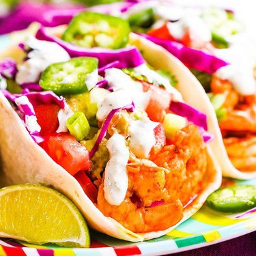 Shrimp Tacos with Cilantro Lime Sauce Recipe | SideChef