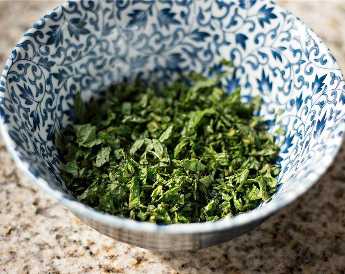 step 5 If using, chop the Fresh Mint (1/4 cup).