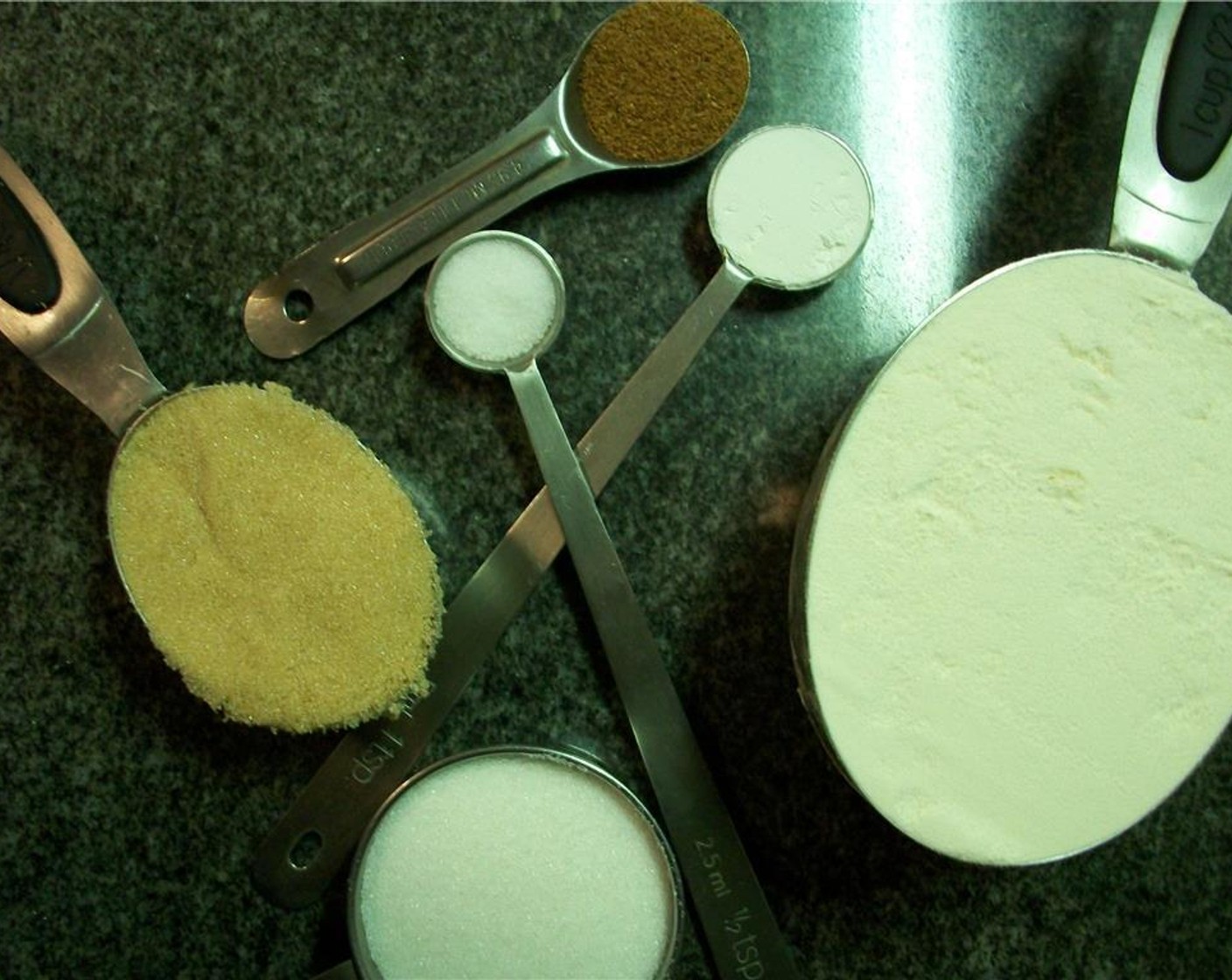 step 2 Combine All-Purpose Flour (1 1/2 cups), Baking Powder (1/2 Tbsp), Salt (1/2 Tbsp), Ground Nutmeg (1/2 tsp), and Brown Sugar (1/2 cup) in a bowl.