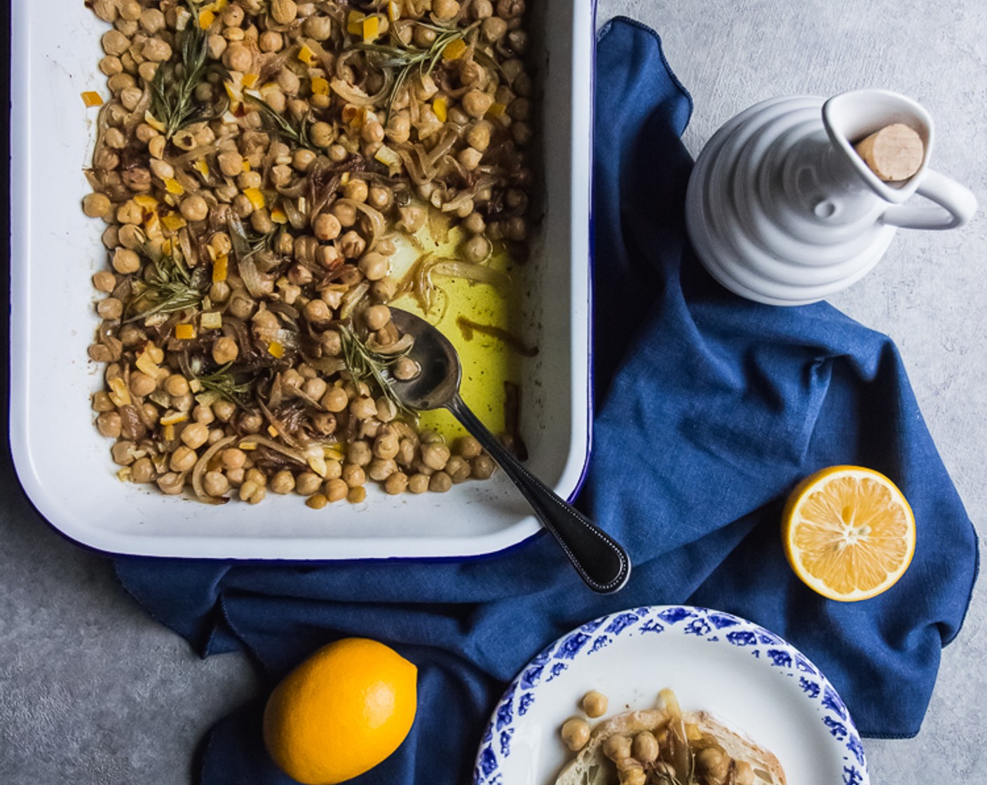 Oven Roasted Preserved Lemon Chickpeas