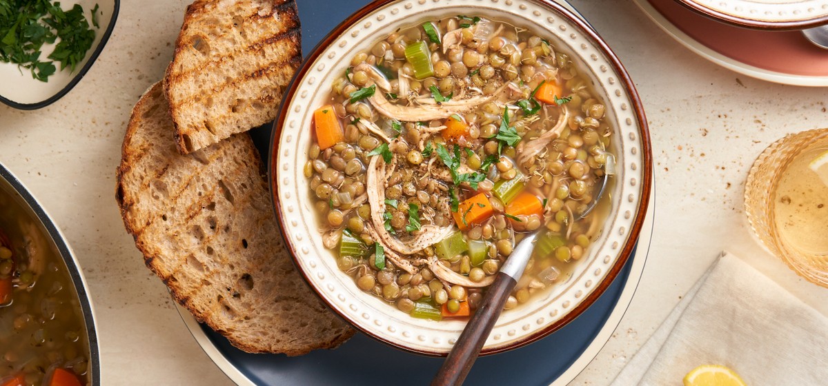 Chicken Lentil Soup Recipe | SideChef