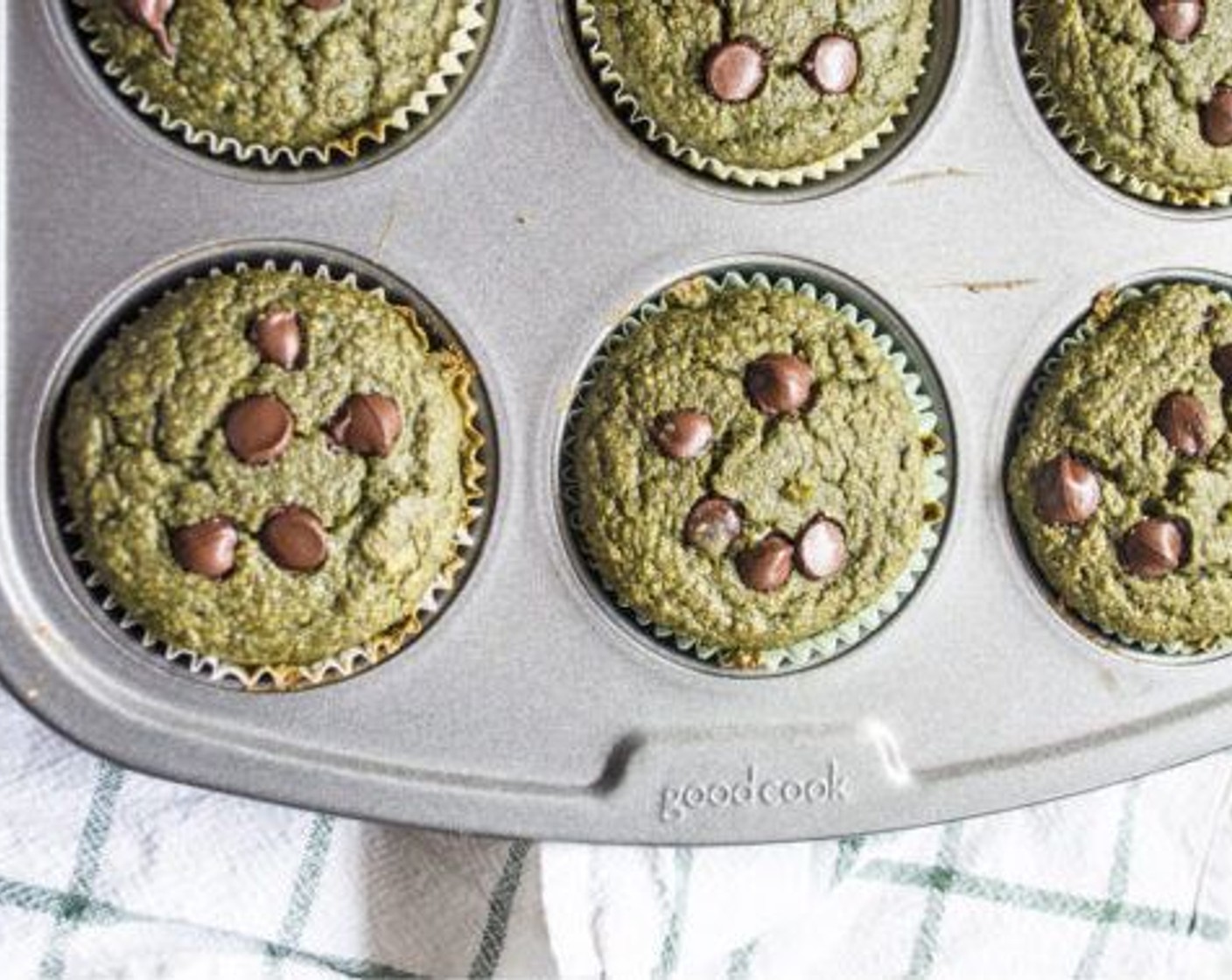 Green Smoothie Chocolate Chip Muffins