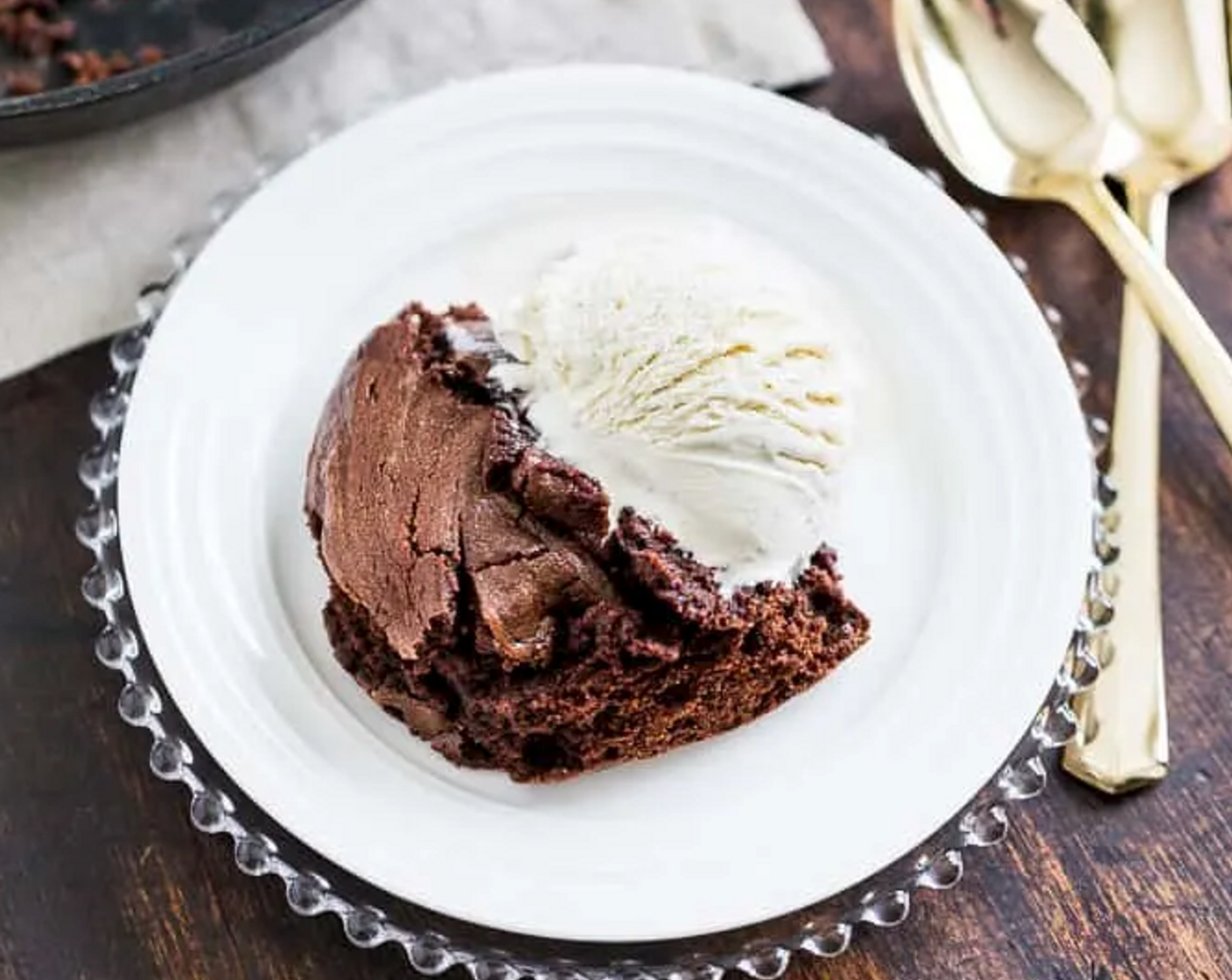 Chocolate Fudge Skillet Cake