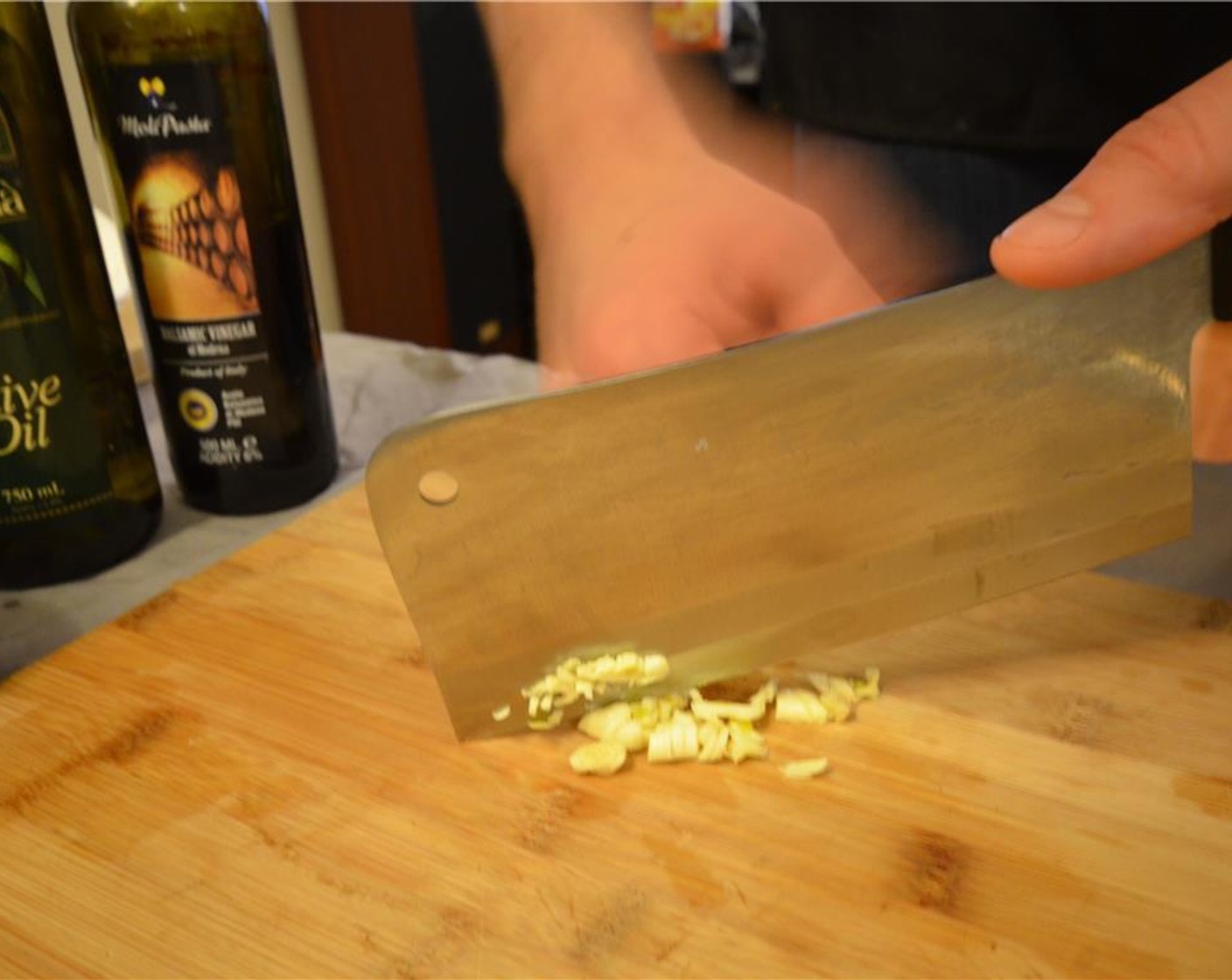 step 1 Mince the Garlic (1 clove).