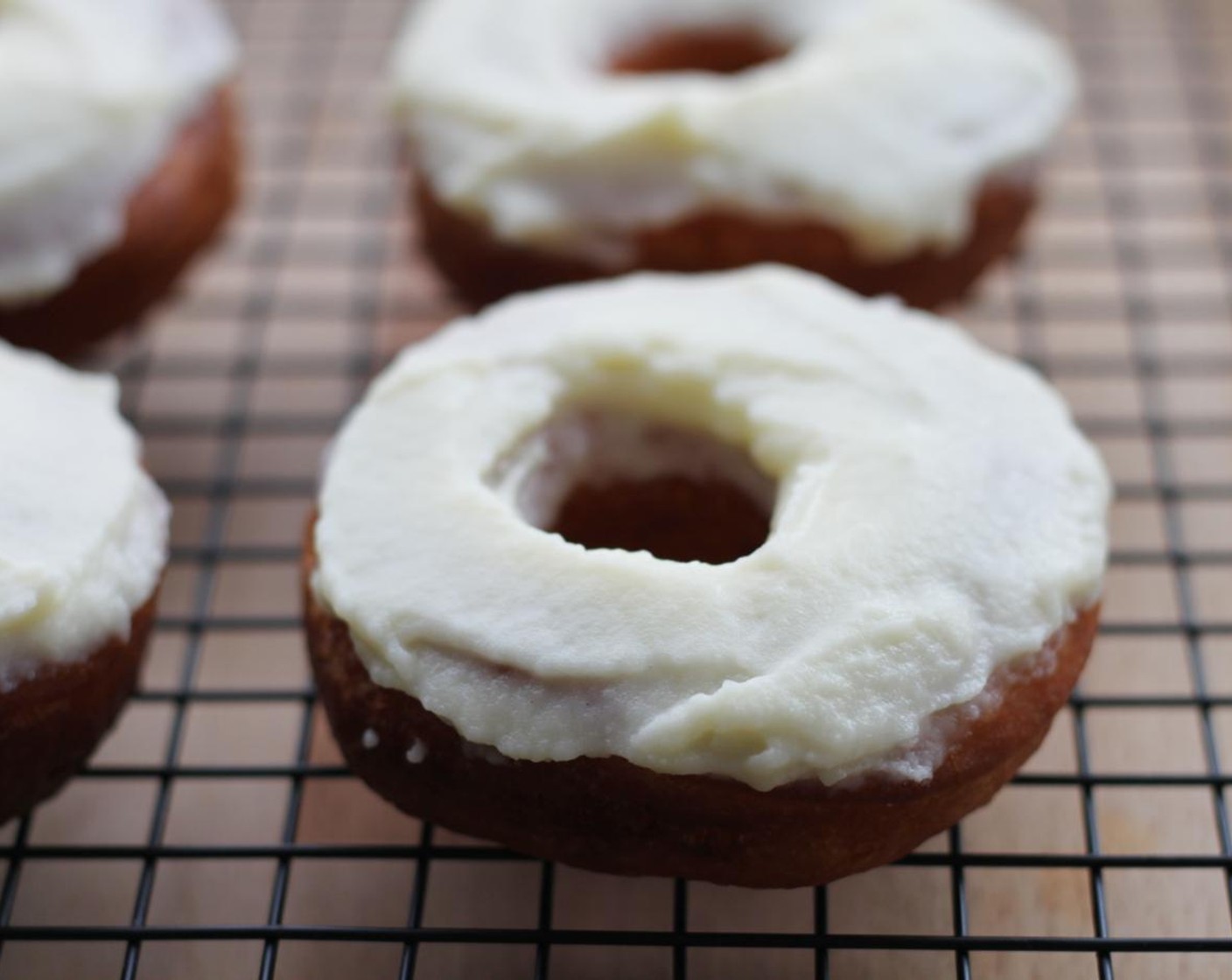 step 17 Working quickly, ice each doughnut with the fondue glaze.