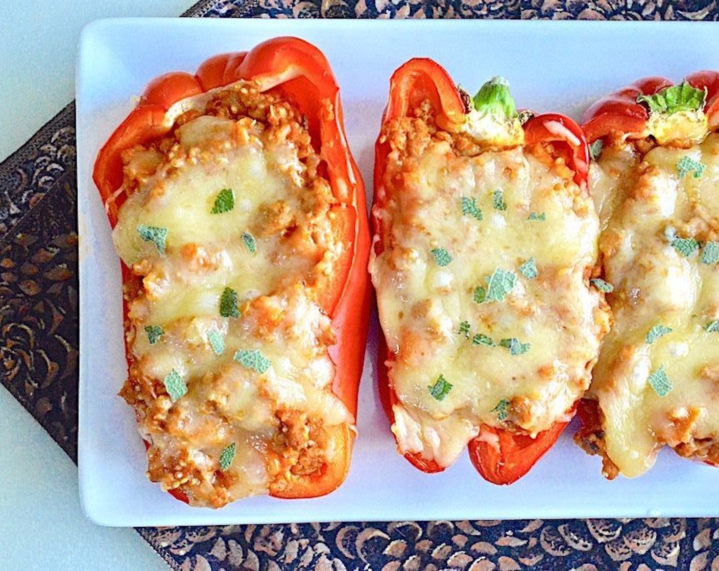 Turkey Quinoa Stuffed Peppers