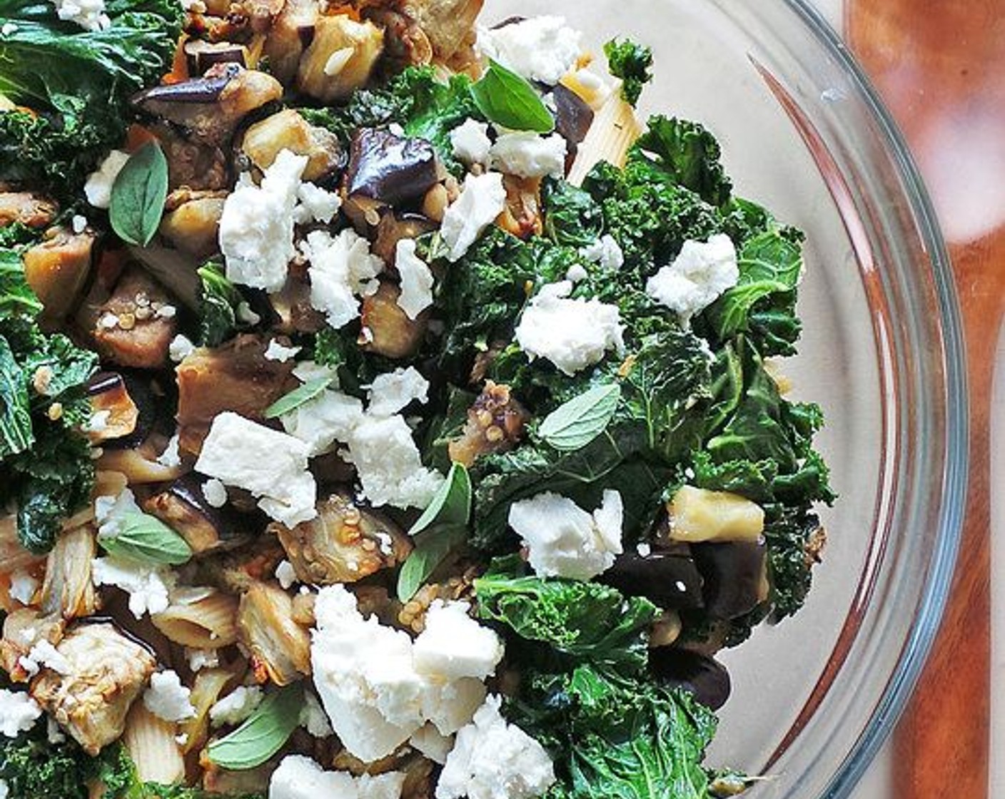 Kale and Eggplant Summer Pasta Recipe SideChef