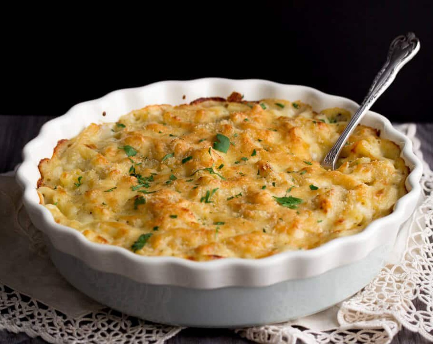 step 9 Now pop it into your preheated oven to bake for 15-20 minutes until the top is golden and bubbling.