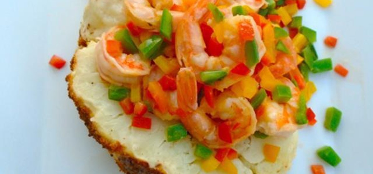 Baked Cauliflower and Confetti Shrimp Recipe | SideChef