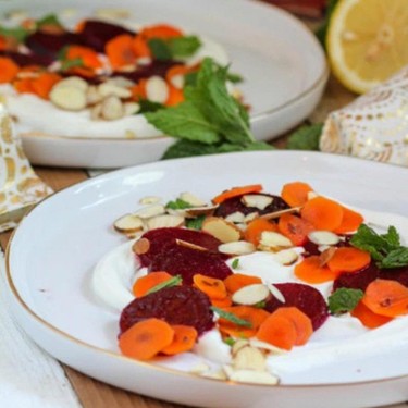 Roasted Beet Salad with Pickled Carrots Recipe | SideChef